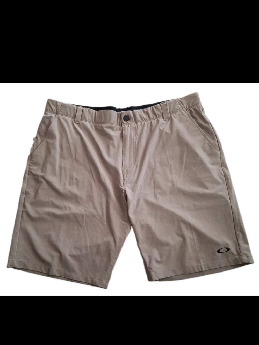 Oakley Golf Shorts Mens Size 40 Tan Khaki Performance Stretch Flat Front Chino